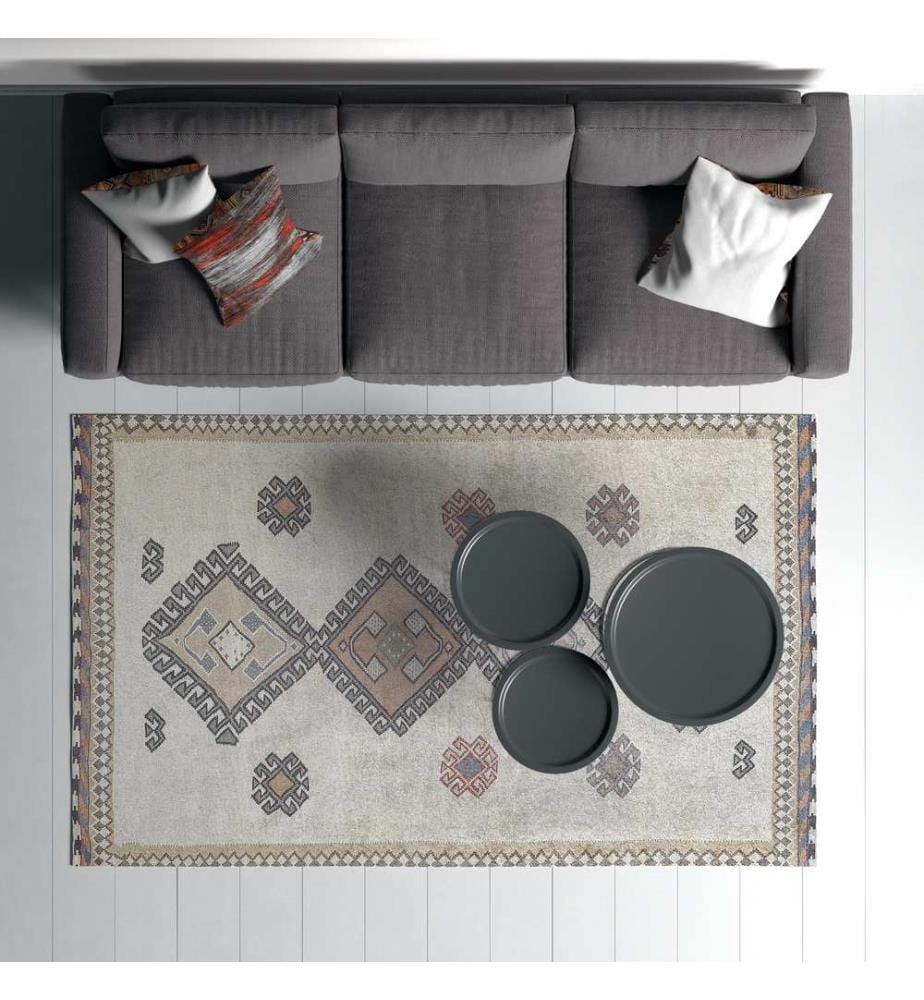 Teppich, 80 X 300, Grau, 70% Baumwolle , 30% Polyester