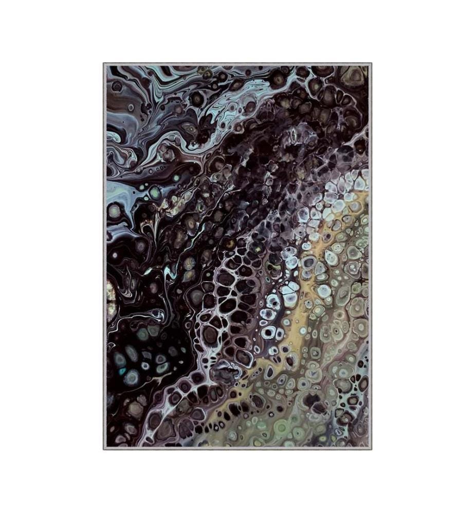 Tappeto, Bianco, Giallo, Blu, Azzurro, Verde, Nero, 100% Poliestere, 100 x 300 cm