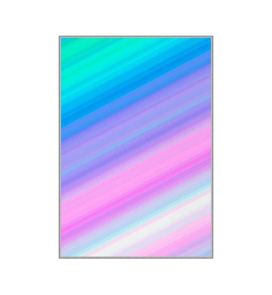 Tapis, rose, turquoise, fuchsia, bleu, 100% polyester, 100 x 300 cm