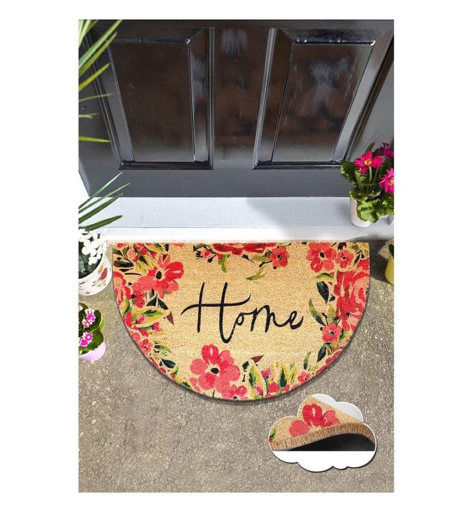 Coco Fussmatte, Multicolor, Oberfläche: 100% Kokosnussgarn, Unterseite: 100% PVC, 45 x 75 cm