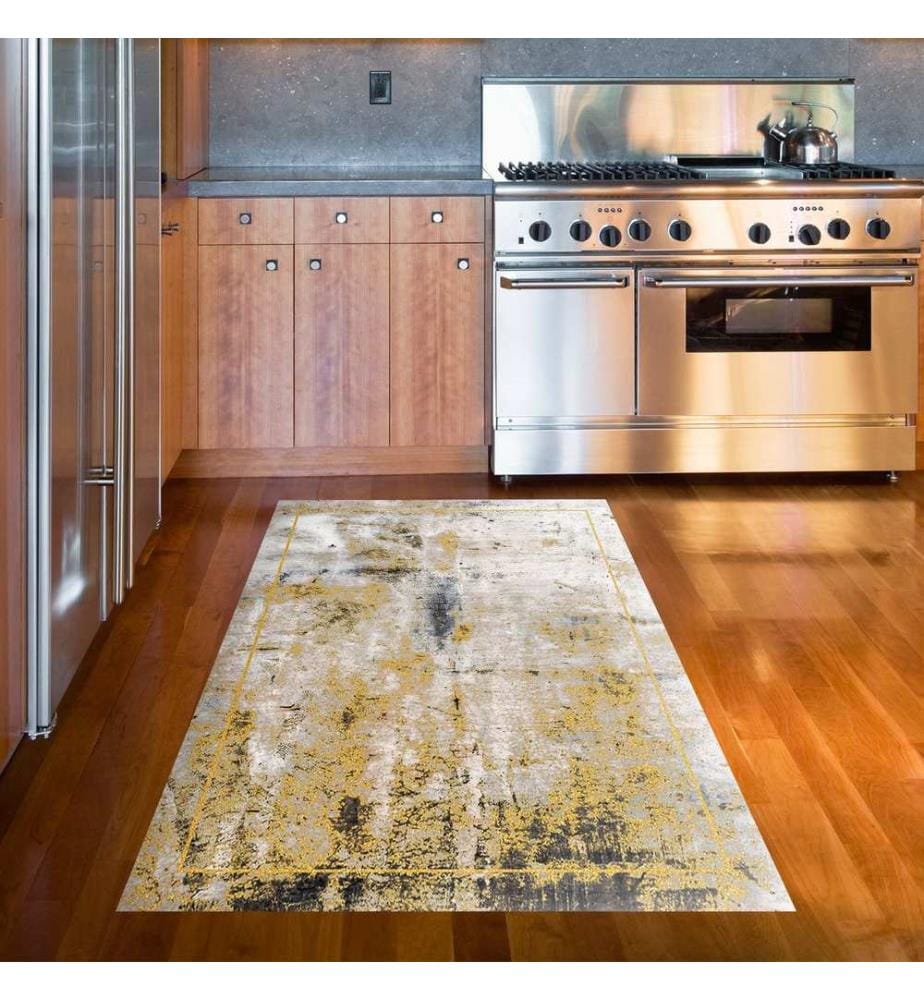Teppich, senffarben, 100% Polyester, 80 x 300 cm