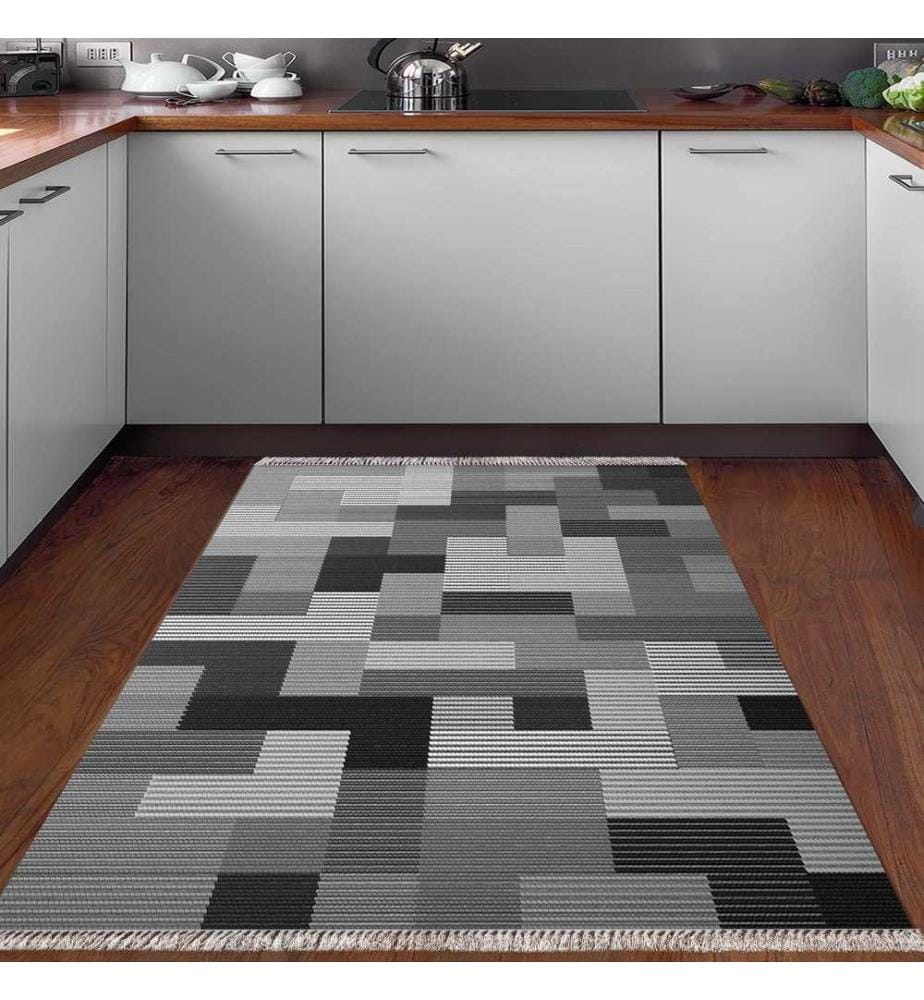 Tappeto, Grigio, 100% poliestere, 80 x 200 cm