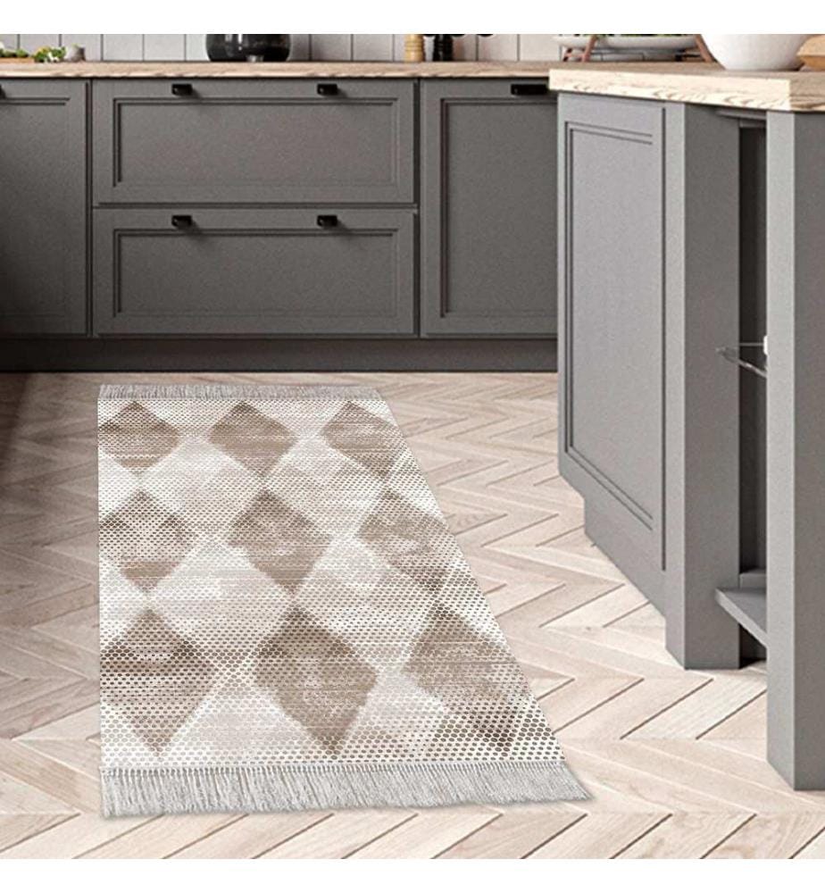 Tappeto, Marrone, 100% poliestere, 80 x 120 cm