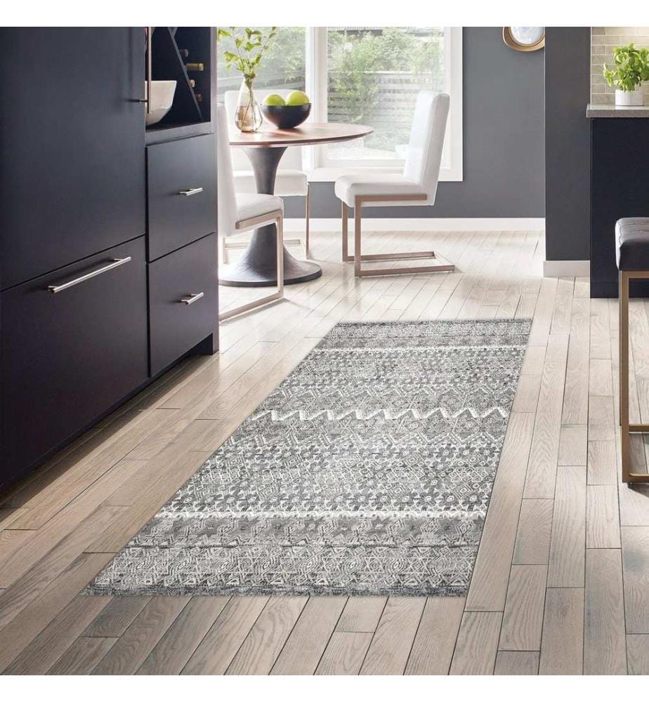 Tappeto, Grigio, 100% poliestere, 160 x 230 cm