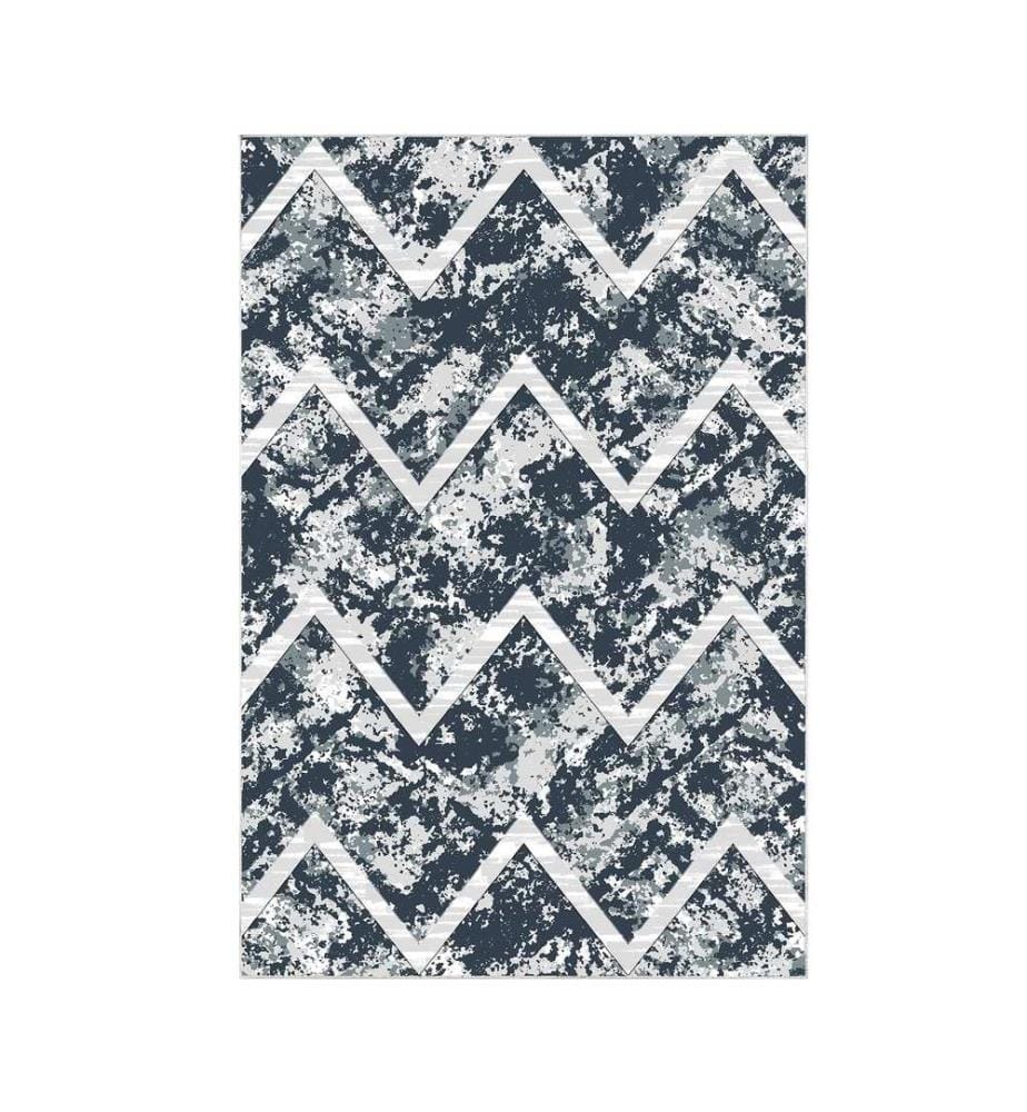 Tapis, bleu, 100% polyester, 100 x 300 cm