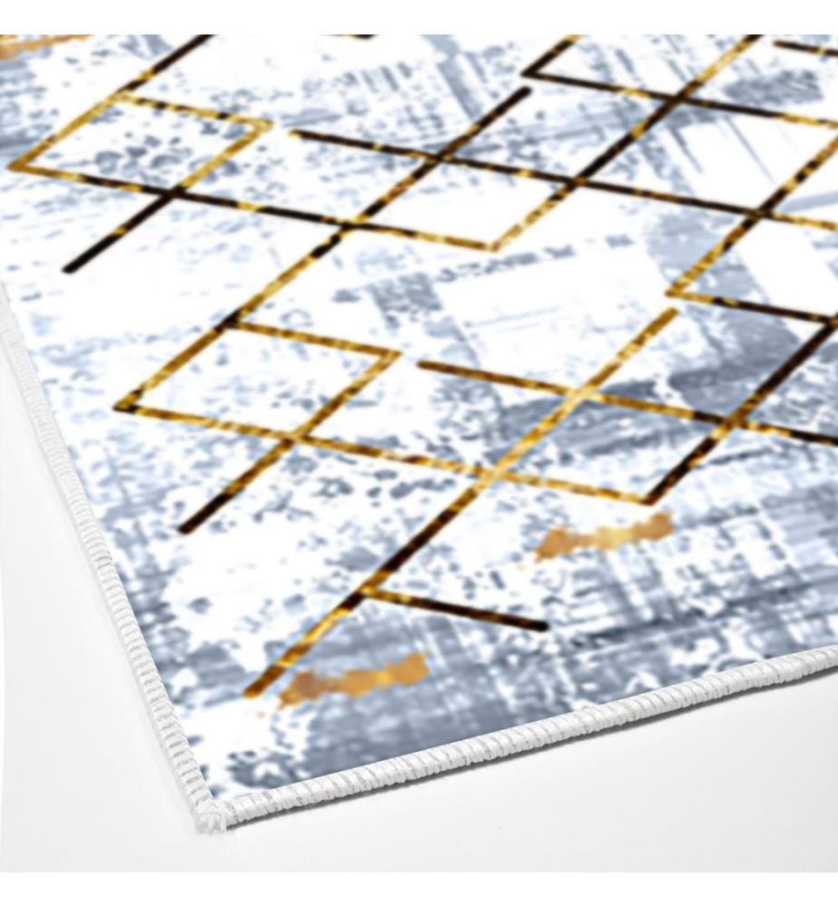Tappeto, Blu, 100% poliestere, 80 x 120 cm