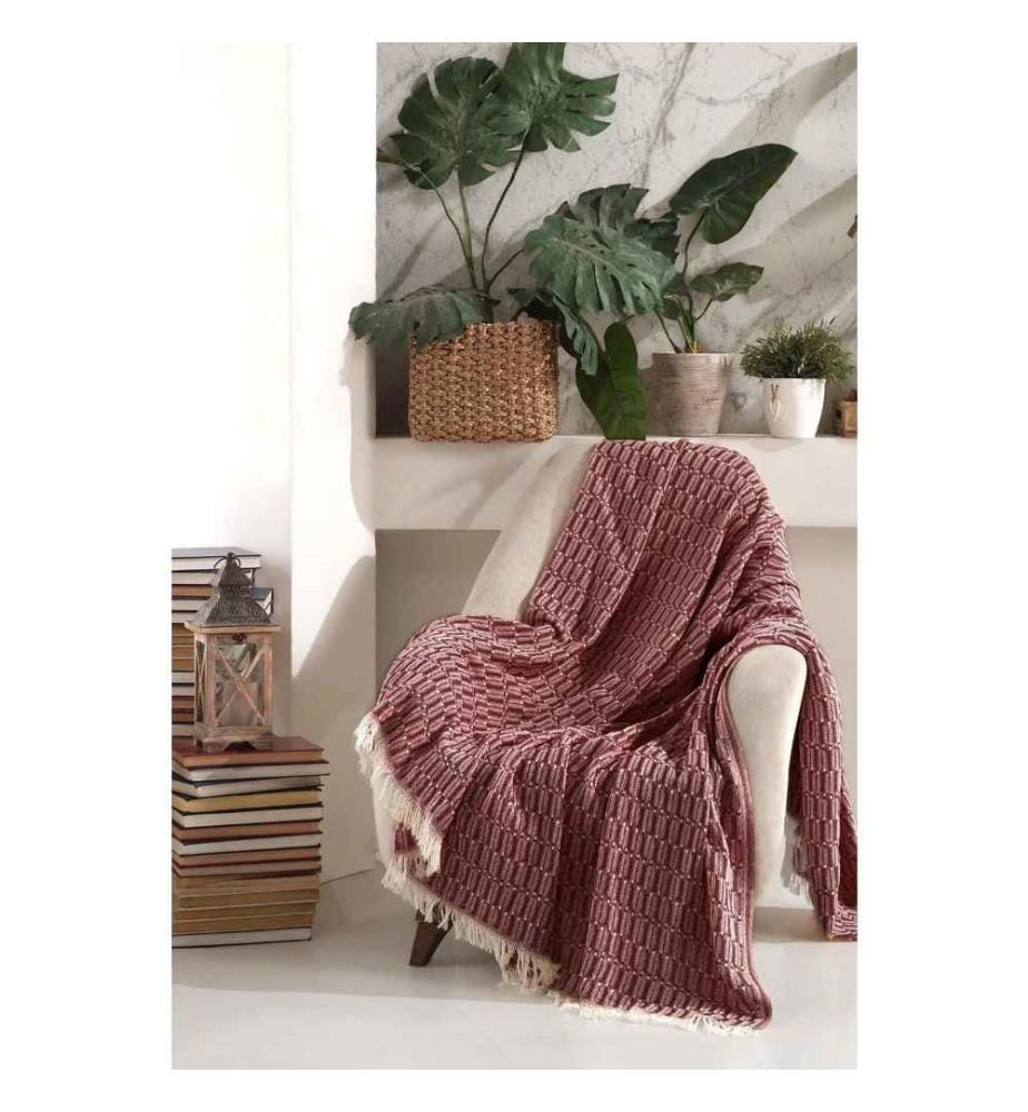 Sofabezug, bordeauxrot, 70% Baumwolle - 30% Polyester
