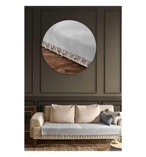 Copridivano, grigio chiaro, 70% cotone - 30% poliestere