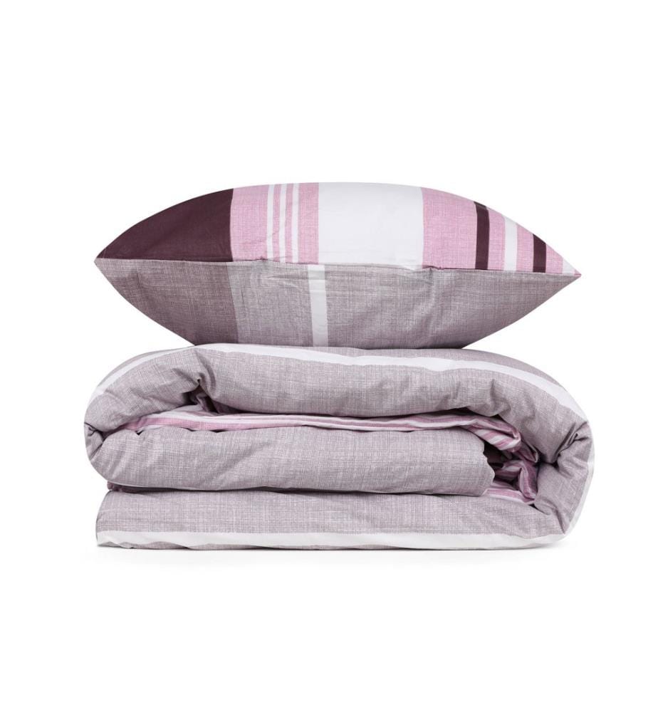 Ensemble De Couvertures De Courtepointe Unique Ranforce, Blanc Lilas, Coton Ranforce