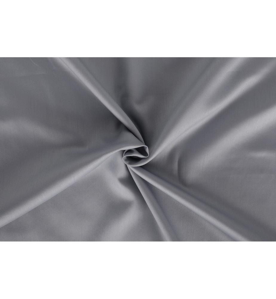 Satin Super King Steppdeckenbezug , Grau, 100% Baumwolle Satin