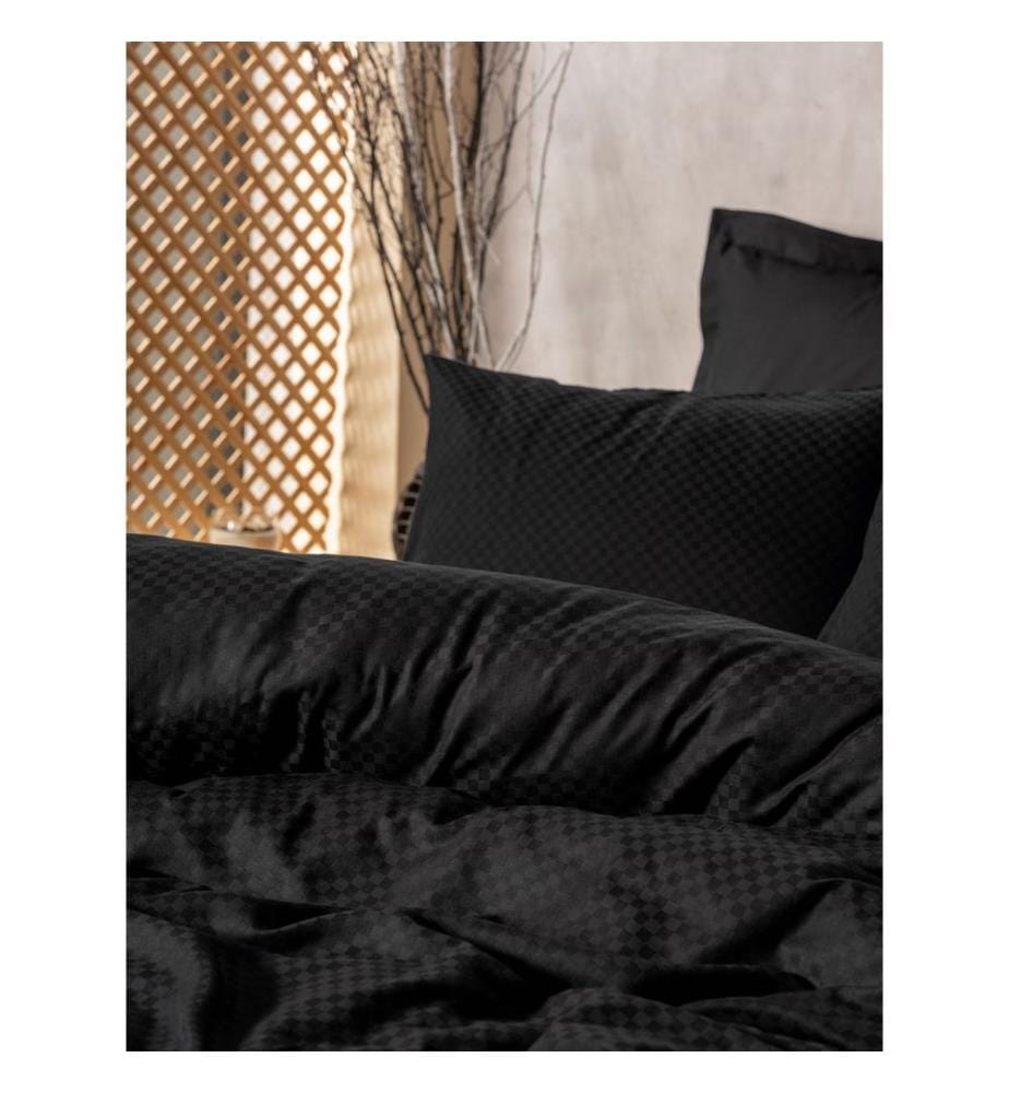 Ranforce Super King Steppdeckenbezug , Schwarz, 100% Baumwolle Ranforce