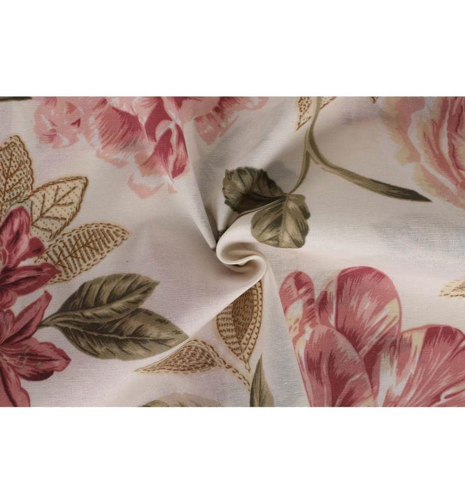 Super King Steppdeckenbezug, Rosa, Creme, Grün, 65% Baumwolle / 35% Polyester