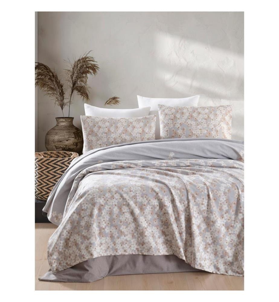 Pique king size, rose poudré, 100 % COTON
