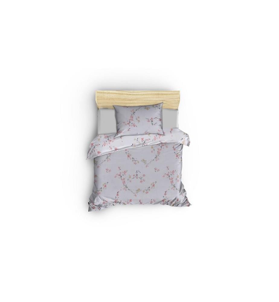 Ranforce Single Quilt Cover Set, WeissLachs, Baumwolle Ranforce