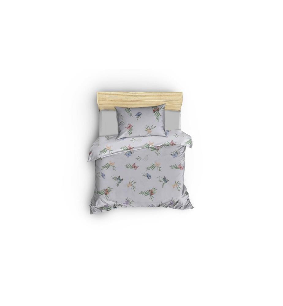 Ranforce Einzelner Steppdeckenbezug, Weiss, Grün, Blau, Rosa, 100% Baumwolle Ranforce