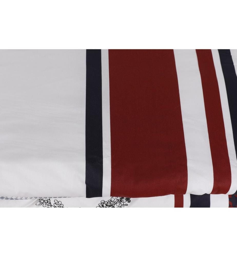 Ranforce King Quilt Cover Set , White, Black, Red, 100% Cotton Ranforce