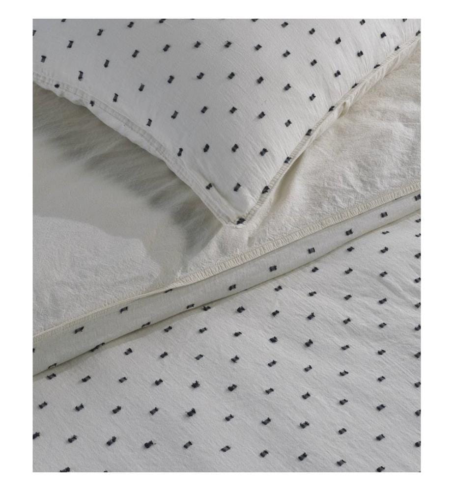 Ranforce King Quilt Cover Set , Cream, Black, 100% Cotton Ranforce, Garmentwash