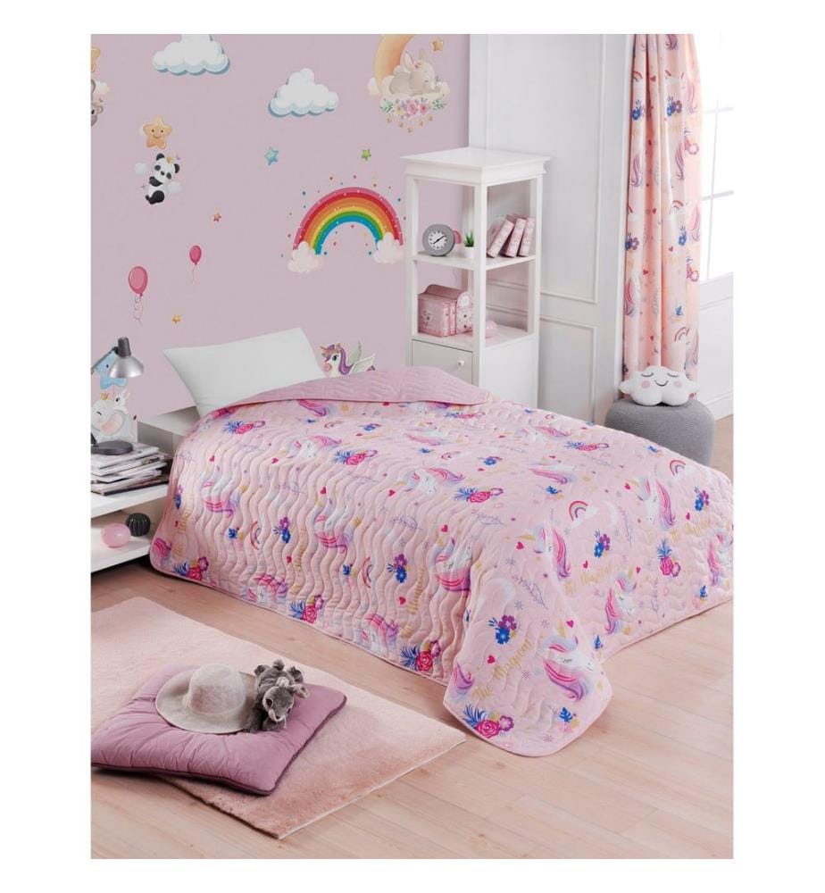 Ensemble de couvre-lit matelassé King, FR, 65 % coton / 35 % polyester (housse), rose