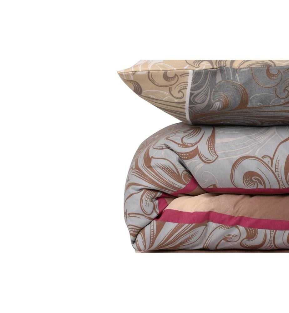Bettwäsche-Set (Einzelbett XL), DE, 65 % Baumwolle / 35 % Polyester, Creme, Schwarz, Grau, Bordeauxrot, Weiss