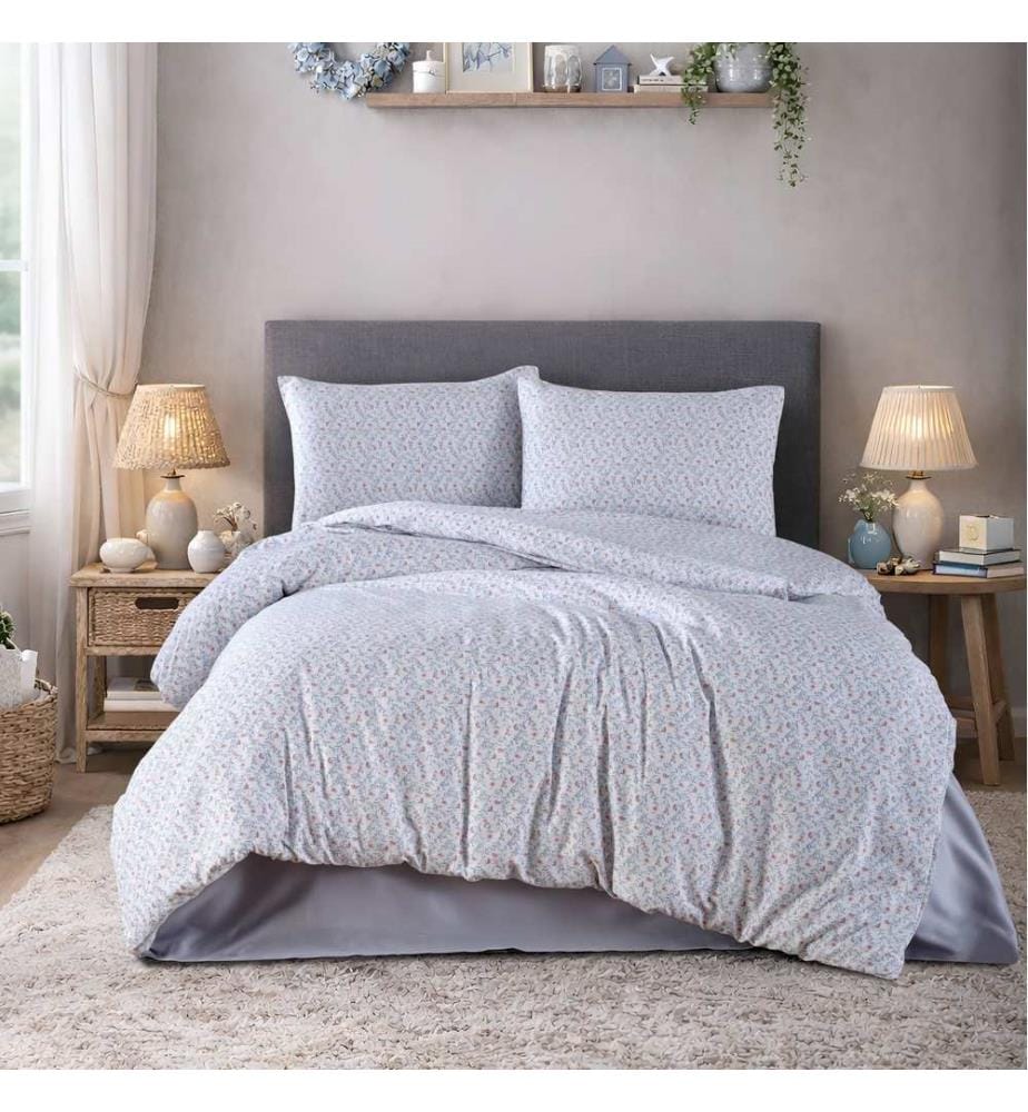 Satin-Bettwäscheset (Kingsize), FR, 100 % Baumwollsatin, Weiss, Blau, Rosa, Rot