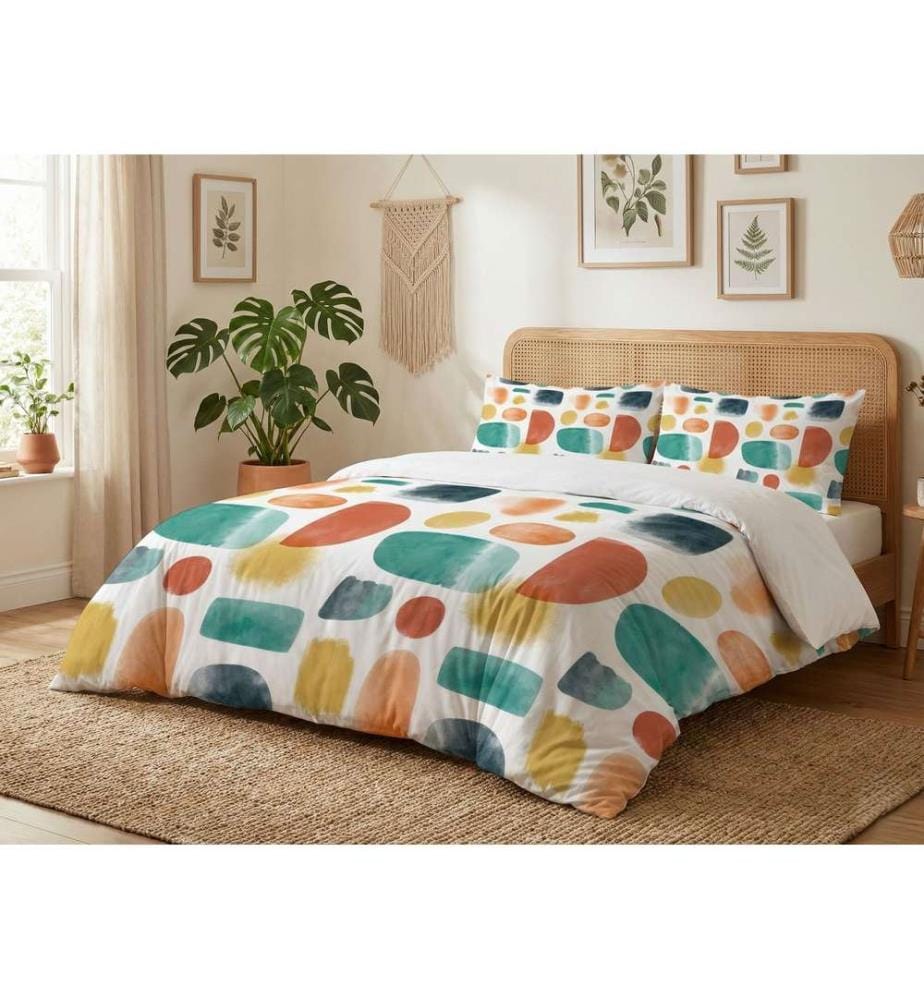 Bettwäsche-Set (Kingsize), FR, 70 % Baumwolle / 30 % Polyester, mehrfarbig