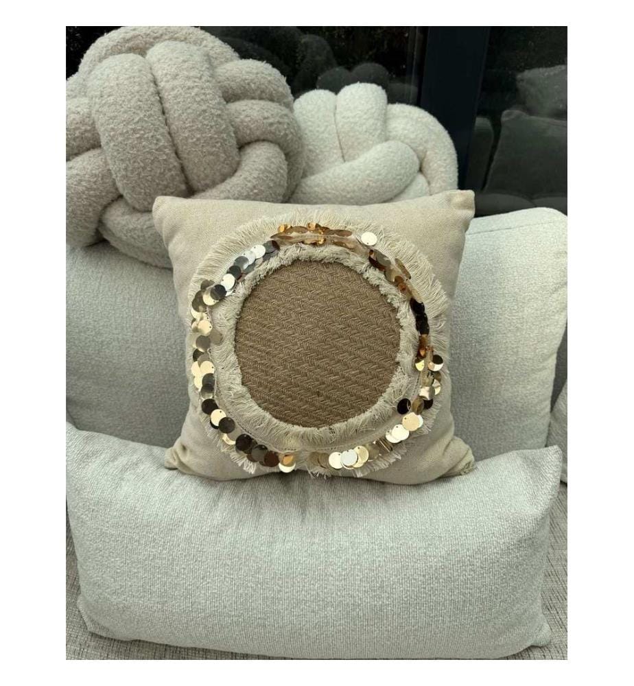 Housse de coussin, beige, 85 % COTON / 15 % POLYESTER
