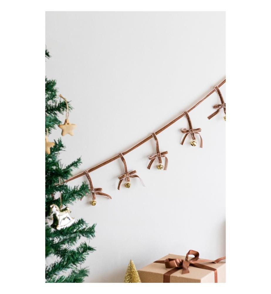 Weihnachtsbaumschmuck, braun, 100 % SAMT