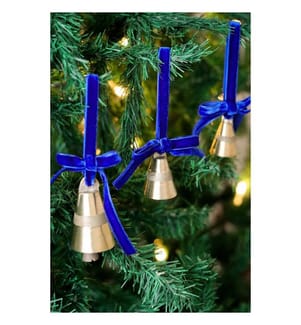 Decorazione per albero di Natale, blu, 100% VELLUTO