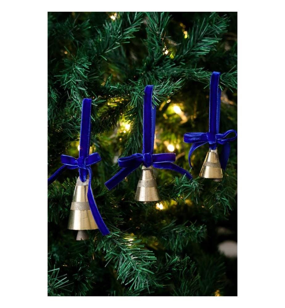 Weihnachtsbaumschmuck, blau, 100 % SAMT