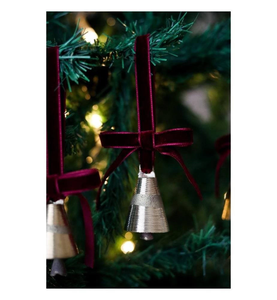 Weihnachtsbaumschmuck, weinrot, 100 % SAMT