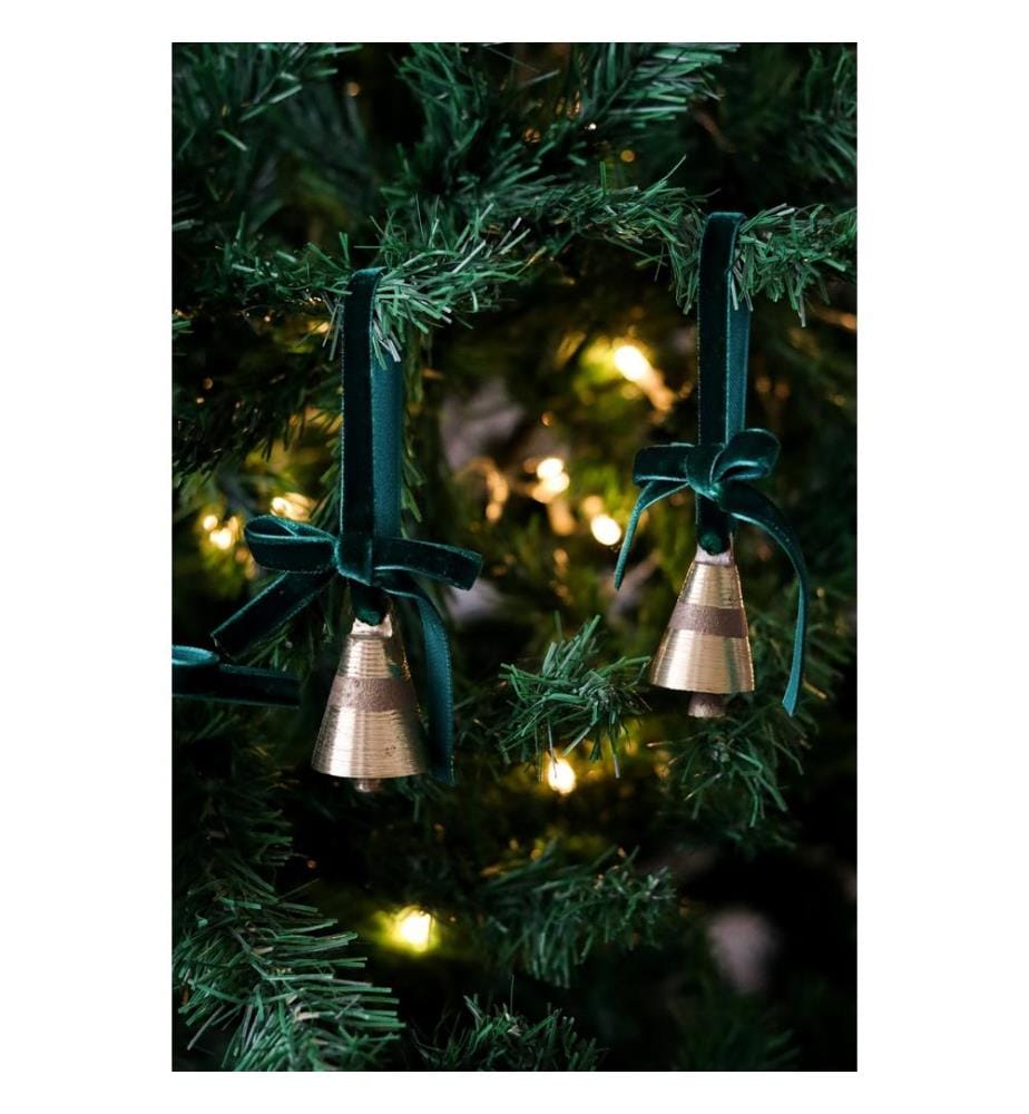 Weihnachtsbaumschmuck, dunkelgrün, 100 % SAMT
