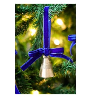 Decorazione per albero di Natale, blu, 100% VELLUTO