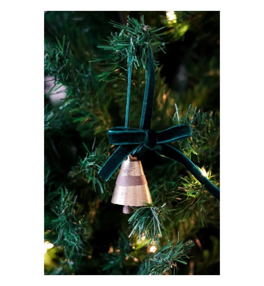 Weihnachtsbaumschmuck, dunkelgrün, 100 % SAMT