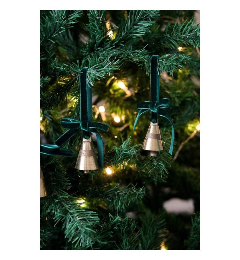 Weihnachtsbaumschmuck, dunkelgrün, 100 % SAMT