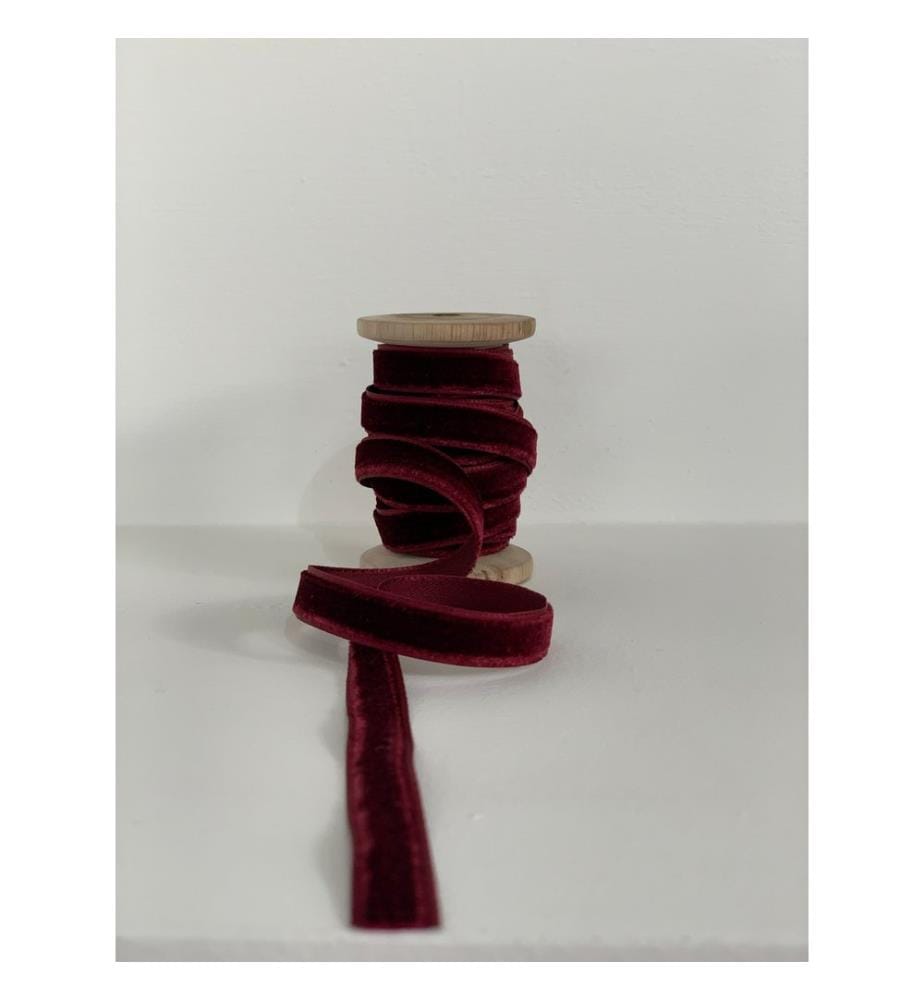 Weihnachtsbaumschmuck, weinrot, 100 % SAMT