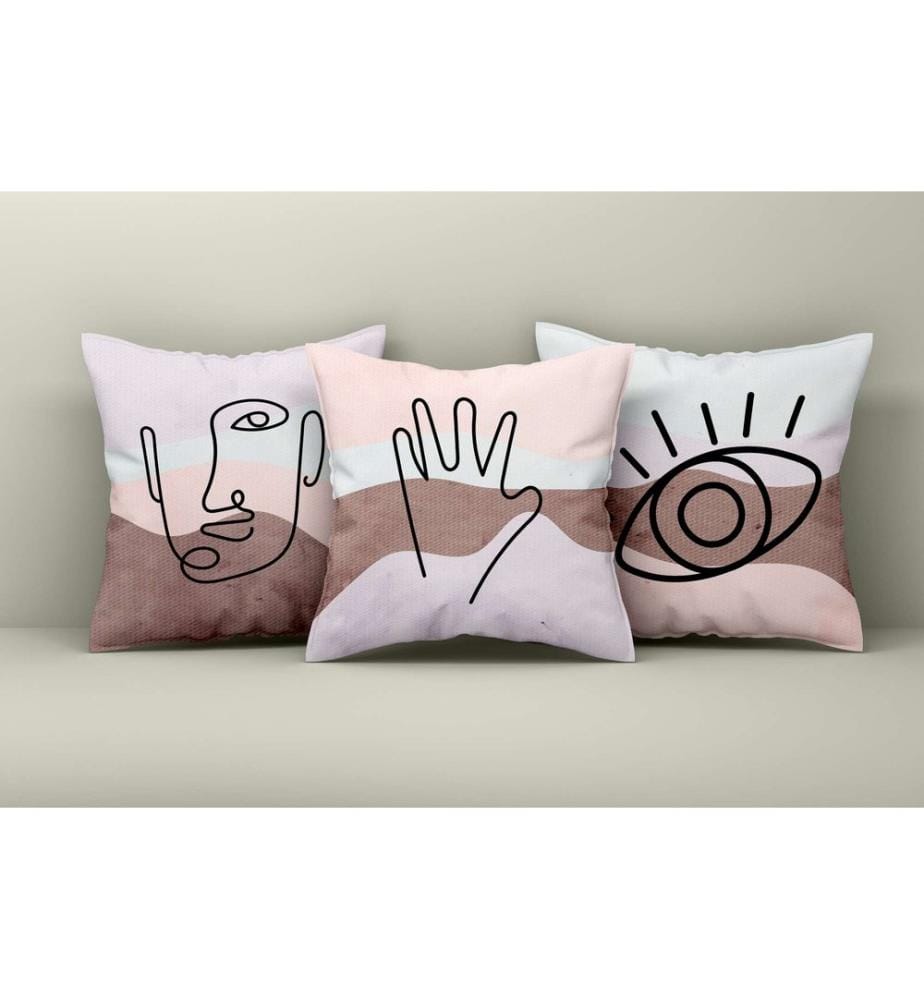 Kissenbezug-Set, 3 Stück, mehrfarbig, 50 % BAUMWOLLE / 50 % POLYESTER