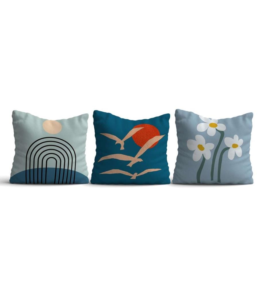 Kissenbezug-Set, 3 Stück, mehrfarbig, 50 % BAUMWOLLE / 50 % POLYESTER
