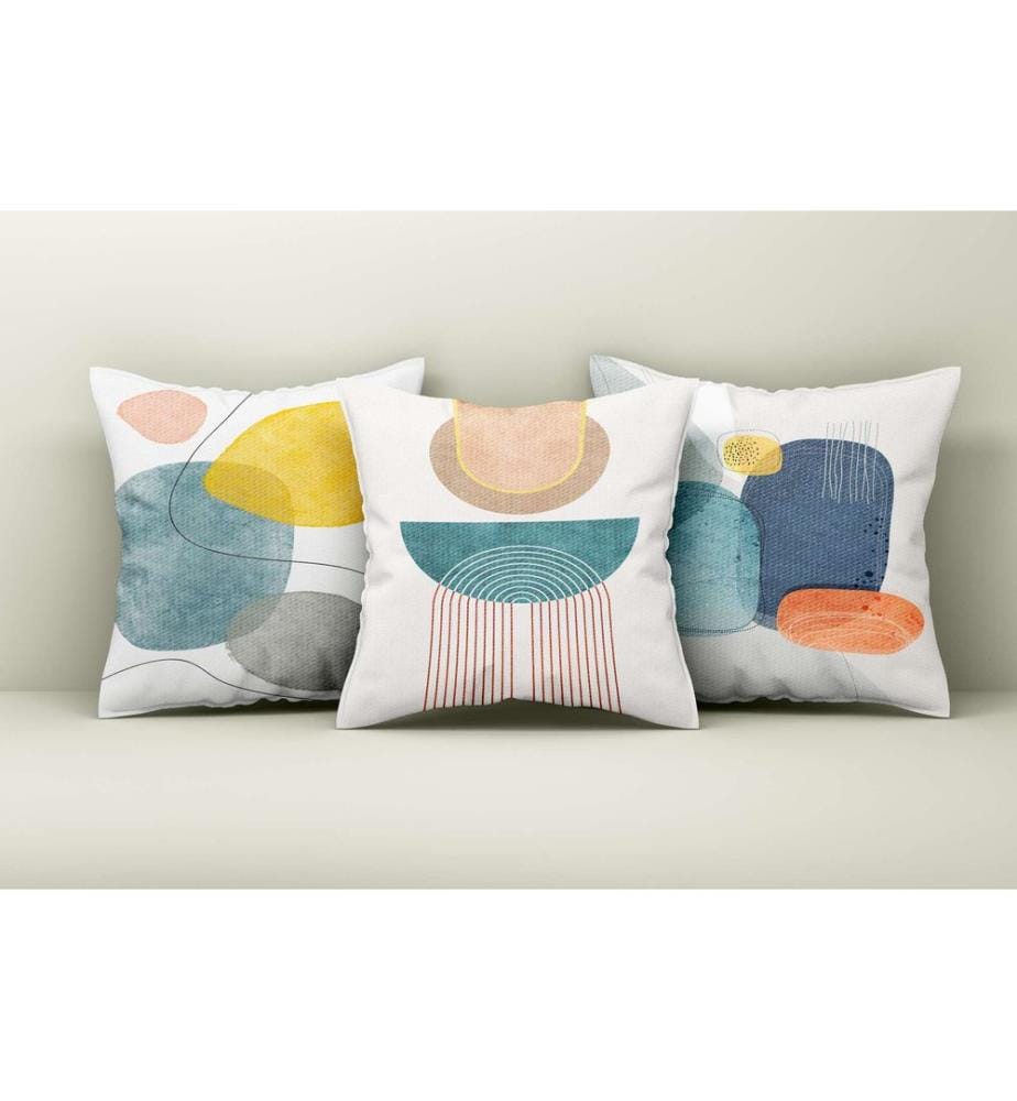 Kissenbezug-Set, 3 Stück, mehrfarbig, 50 % BAUMWOLLE / 50 % POLYESTER
