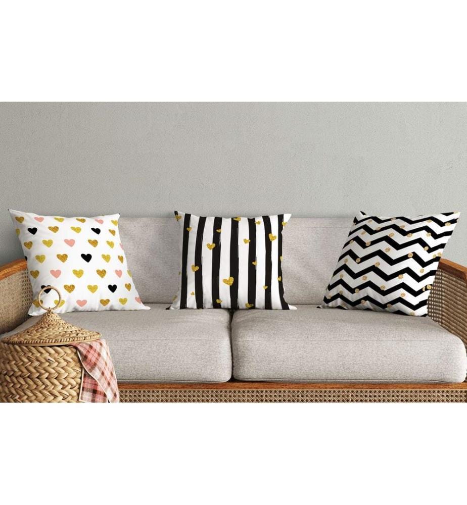 Kissenbezugs-Set, 3 Stück, Multicolor, 50% Baumwolle / 50% Polyester
