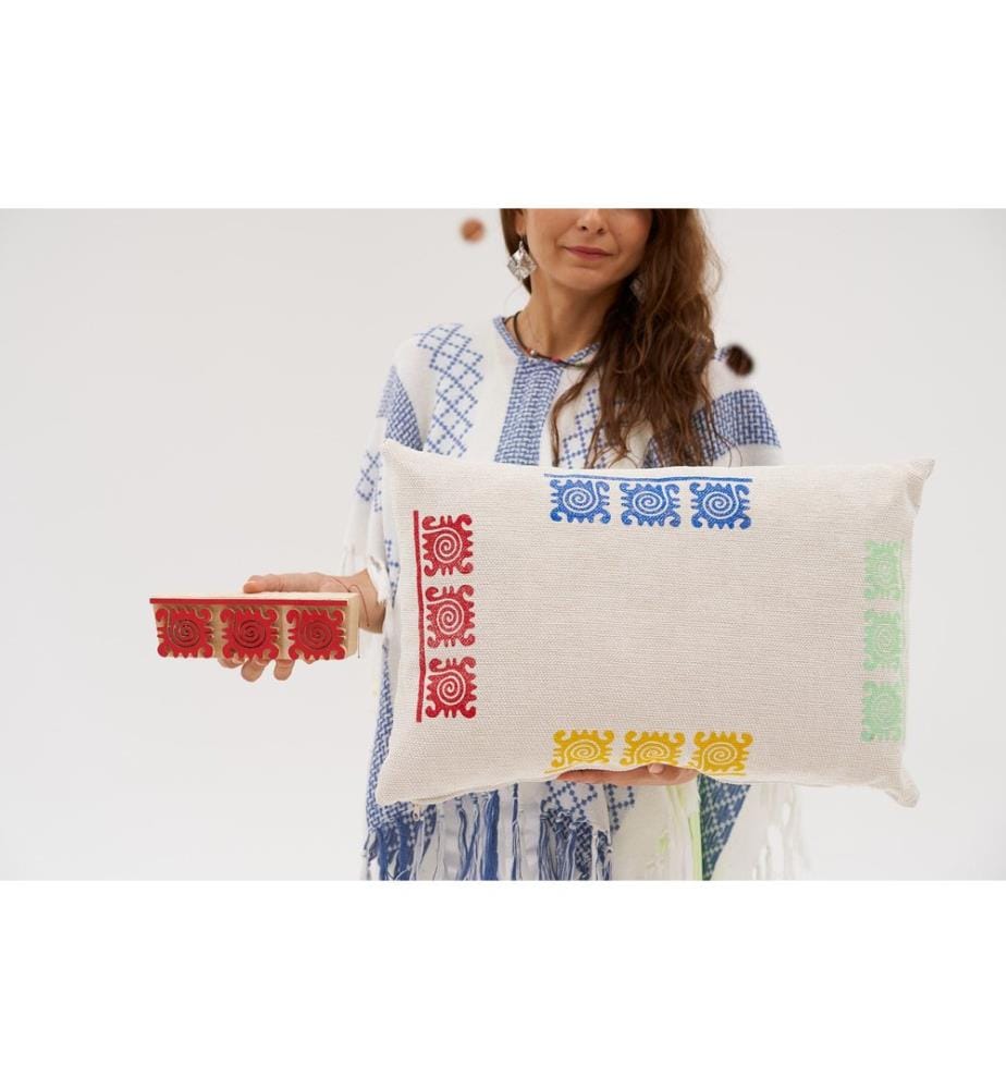 Coussin, crème, 100 % CHENILLE