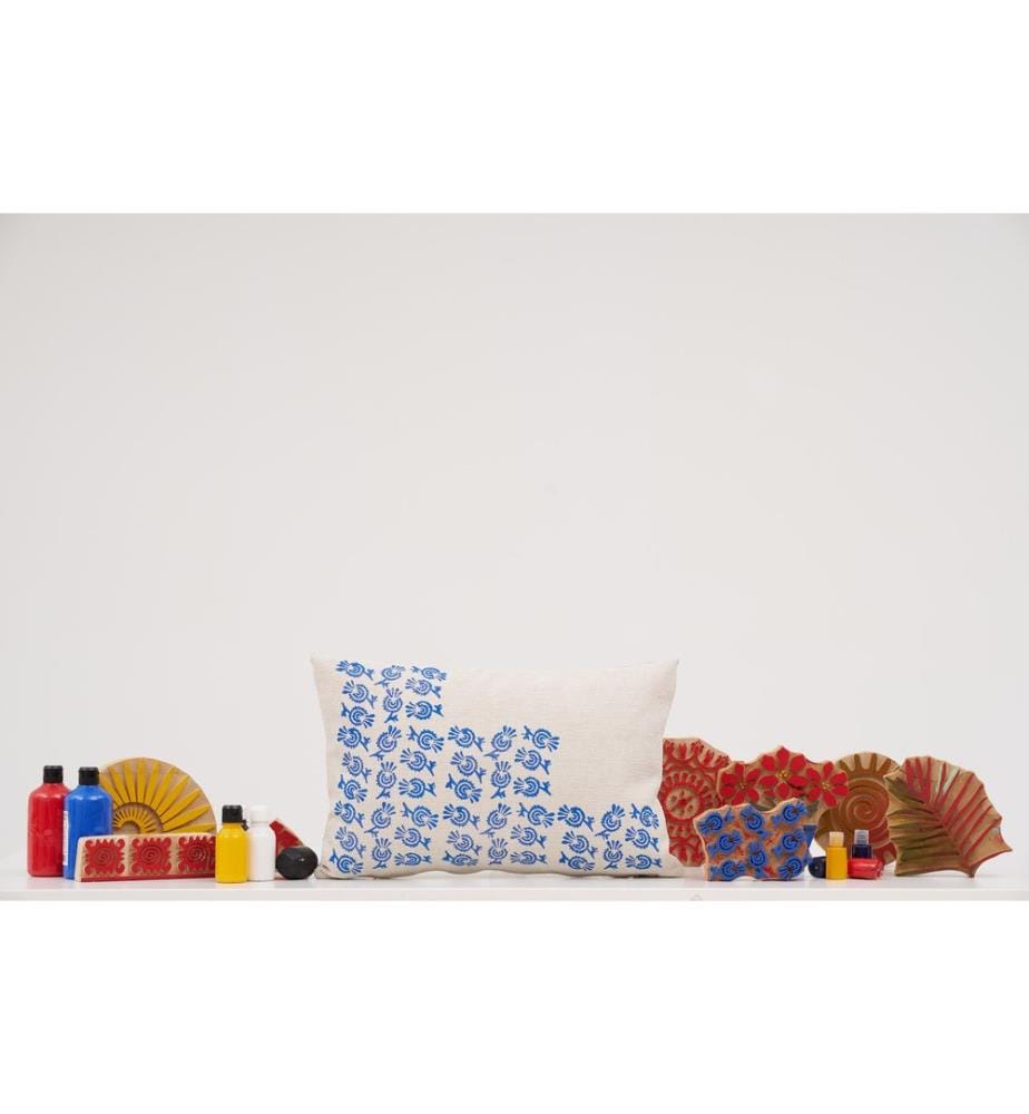 Coussin, crème, 100 % CHENILLE