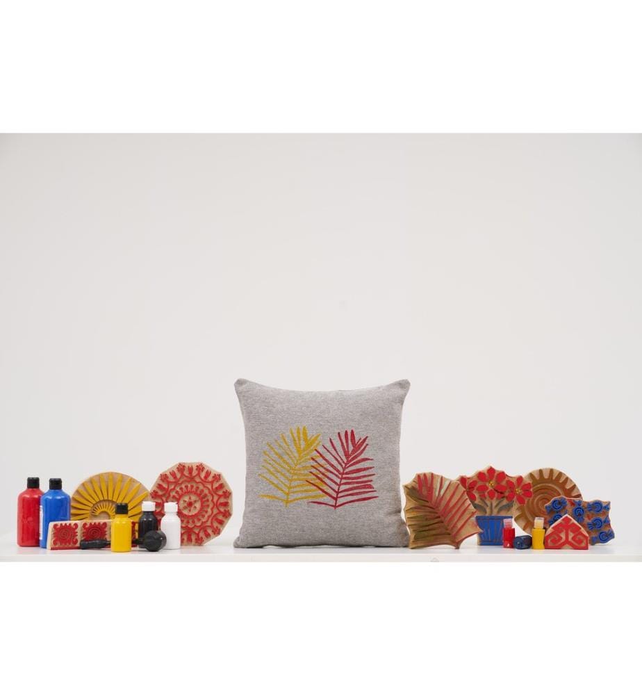 Coussin, gris, 100 % CHENILLE