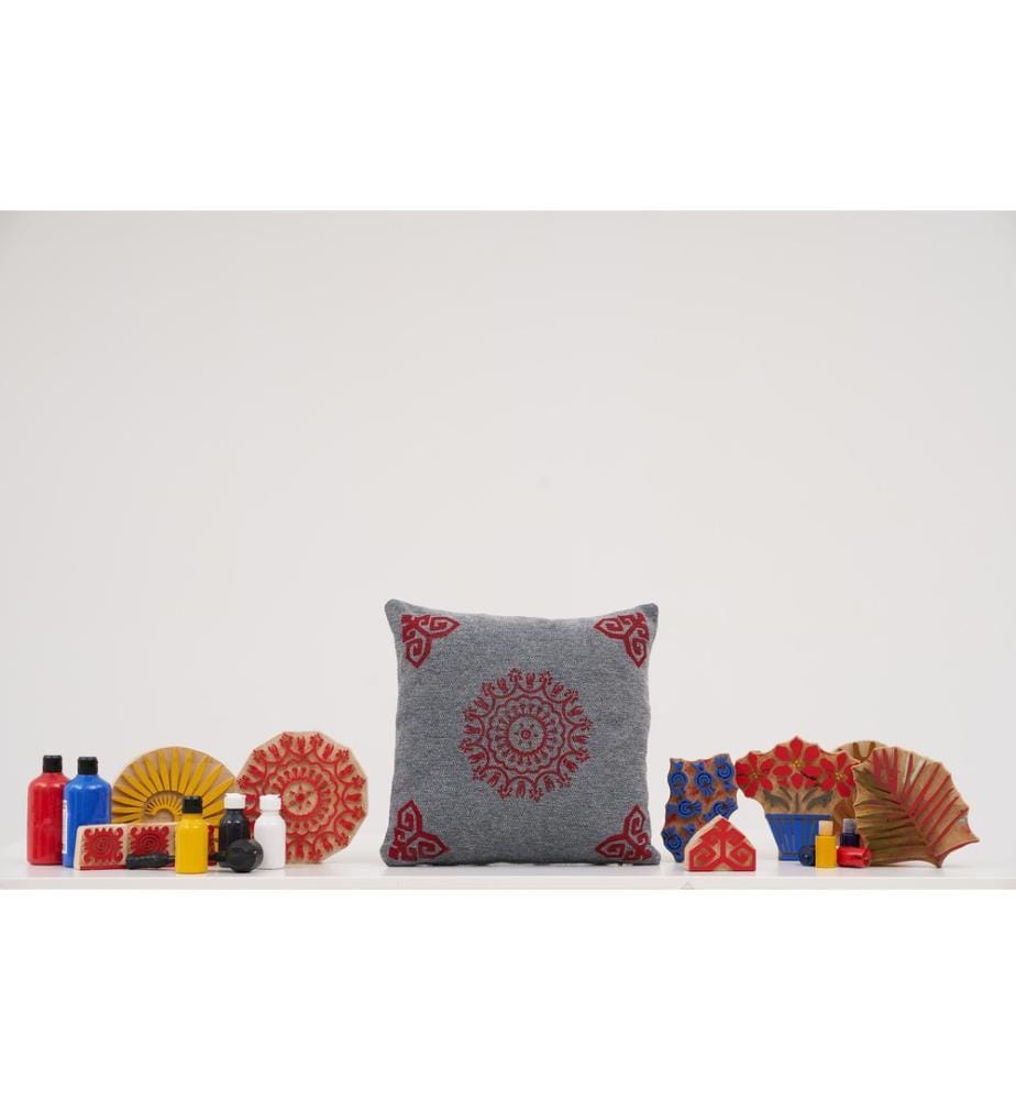 Coussin, gris foncé, 100 % CHENILLE