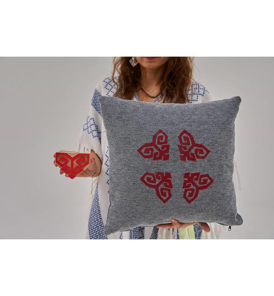 Coussin, gris foncé, 100 % CHENILLE