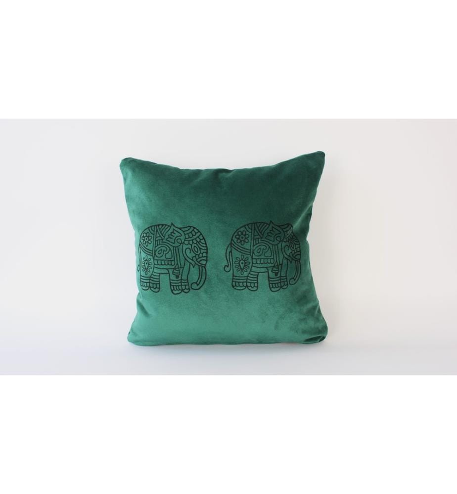 Coussin, vert, 100 % VELOURS