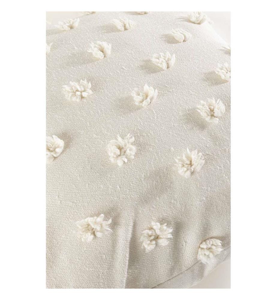 Coussin, crème, 100 % LIN