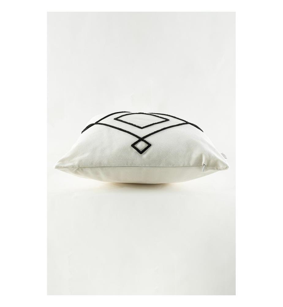 Coussin, noir, 100 % LIN