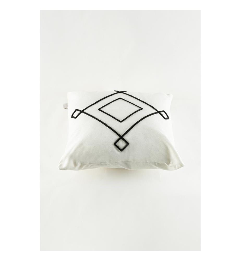 Coussin, noir, 100 % LIN