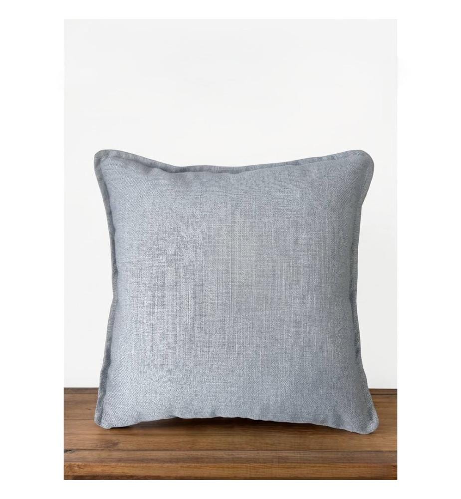 Ensemble de 2 housses de coussin, 100 % lin, bleu clair