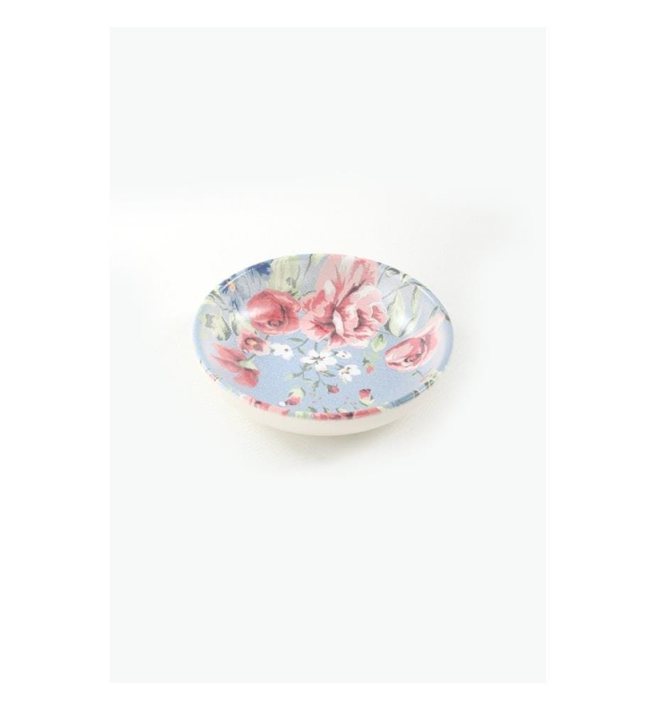 Set de bols, 6 pièces, bleu rose blanc vert, céramique